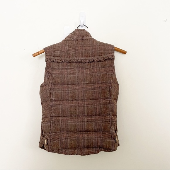 Vintage Y2K Juicy Couture Brown Plaid Quilted Puffer Vest Size P XS - Picture 5 of 12